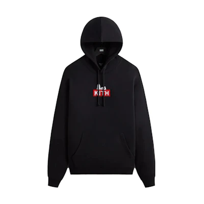 KITH Peanuts FW23 Black Classic Logo Hoodie Unisex. khm031149-001