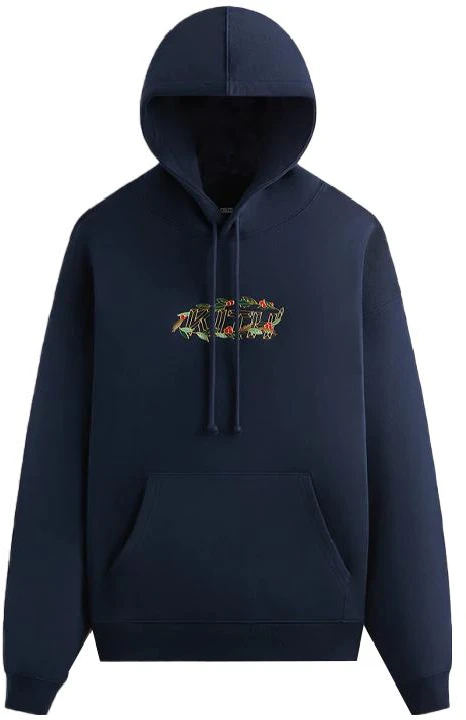 kith-x-peanuts-fw-23-unisex-solid-logo-hoodie-sweatshirt-deep-navy-khm-031687-413
