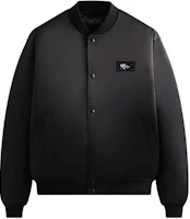 KITH x Peanuts Satin Bomber Jacket Black Fashionable and Comfortable KHM010889-001 KITH x Peanuts Satin Bomber Jacket Black Fashionable and Comfortable KHM010889-001