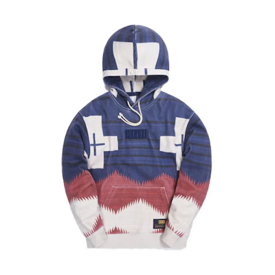 KITH PENDLETON Classic Navy Color Block Hoodie Unisex Retro Style kh2562-102