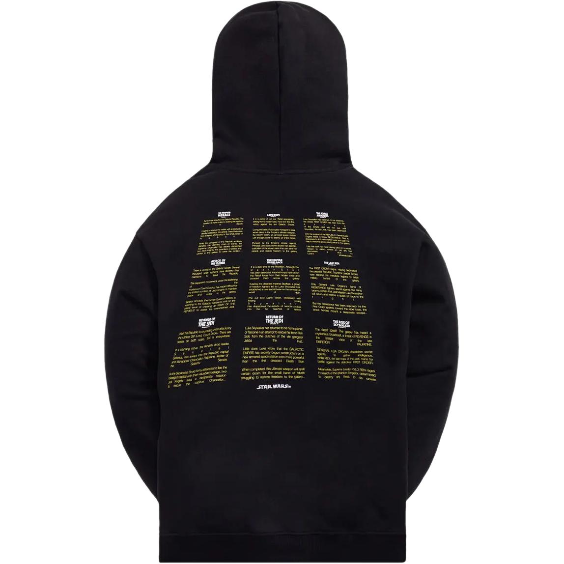 KITH STAR WARS™ Credits Hoodie Black Pullover Sweatshirt KHM030216-001
