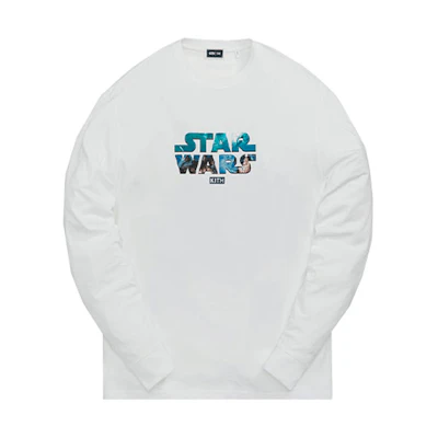 KITH STAR WARS™ Highlight L/S Tee White Long Sleeve Printed T-Shirt. KHM030196-101