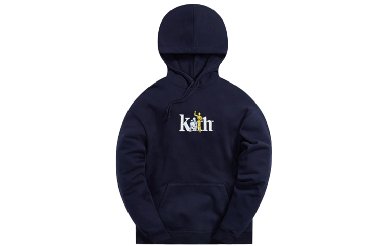 KITH STAR WARS Droid Serif Hoodie Nocturnal Blue Unisex Cartoon Print Pullover KHM030214-413