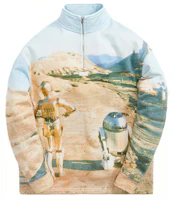 KITH x STAR WARS Droids Quarter Zip Hoodie Blue - Casual Printed Sweatshirt KHM030185-103 KITH x STAR WARS Droids Quarter Zip Hoodie Blue - Casual Printed Sweatshirt KHM030185-103