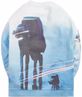 Lookbook KITH x STAR WARS Hoth 男士漸層白藍圓領抓毛衫. KHM030212-408