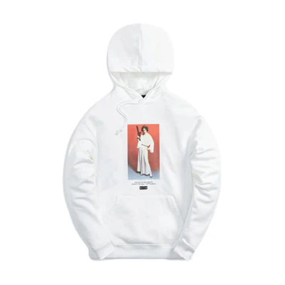 KITH STAR WARS Leia Hoodie White Pullover Sweatshirt Character Print KHM030215-101