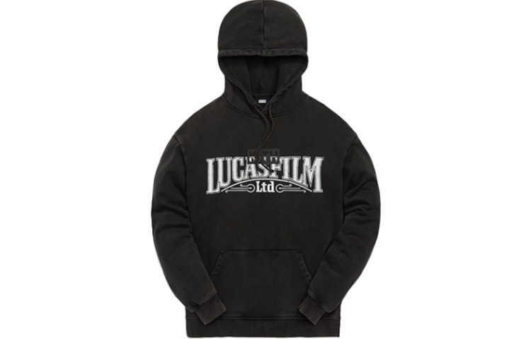 KITH STAR WARS Lucasfilm Vintage Hoodie Black Graphic Print Hoodie KHM030398-001