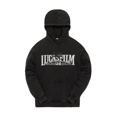 KITH STAR WARS Lucasfilm Vintage Hoodie Black Graphic Print Hoodie KHM030398-001