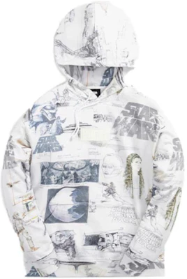 KITH x STAR WARS Sketches Hoodie White Unisex Pullover Sweatshirt KHM030213-101 Order KITH x STAR WARS Sketches Hoodie White Unisex Pullover Sweatshirt KHM030213-101