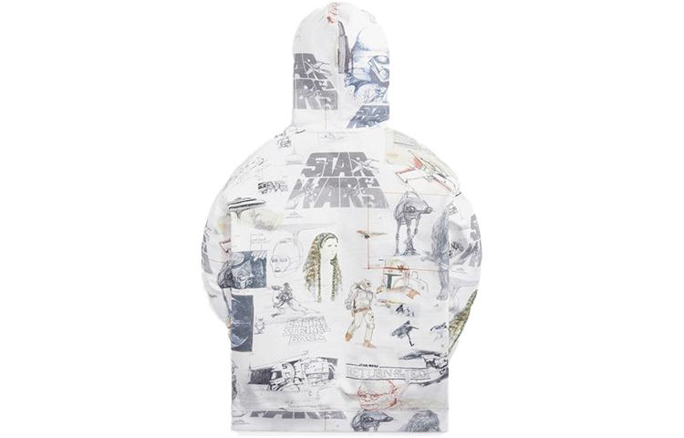 Lookbook KITH x STAR WARS Sketches Hoodie White Unisex Pullover Sweatshirt KHM030213-101