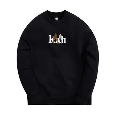 KITH Star Wars Solo and Chewie Serif Black Crewneck Unisex Sweatshirt KHM030210-001