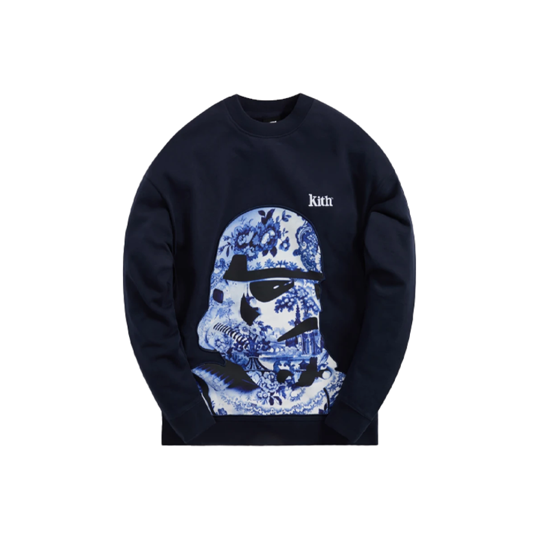 KITH STAR WARS Trooper Crewneck Nocturnal Blue Unisex Sweatshirt KHM030218-413