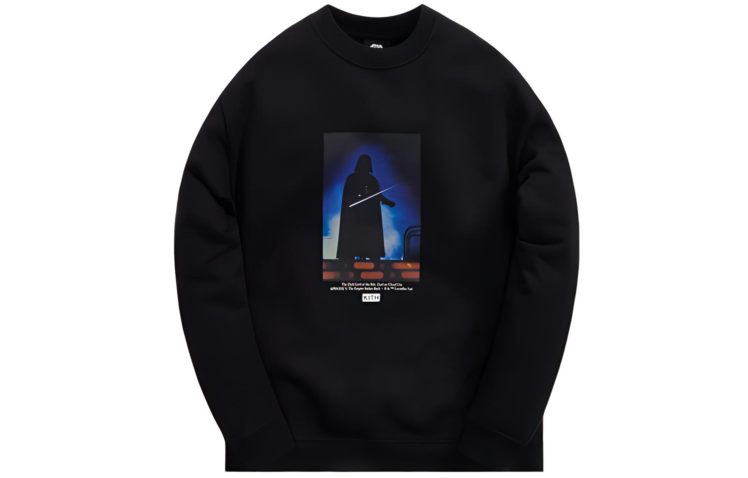 KITH STAR WARS Vader Crewneck Black Graphic Loose-Fit Sweatshirt Men’s KHM030211-001