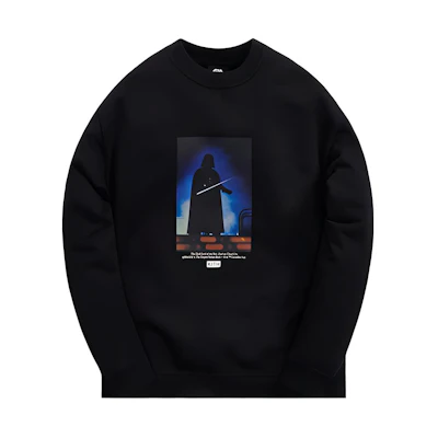 KITH STAR WARS Vader Crewneck Black Graphic Loose-Fit Sweatshirt Men’s KHM030211-001