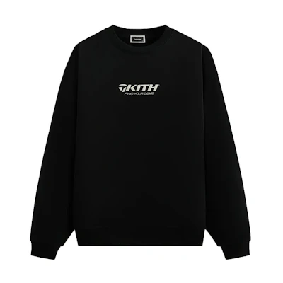 KITH TaylorMade SS24 Logo Embroidered Crewneck Sweatshirt Black Unisex KHM032300-001