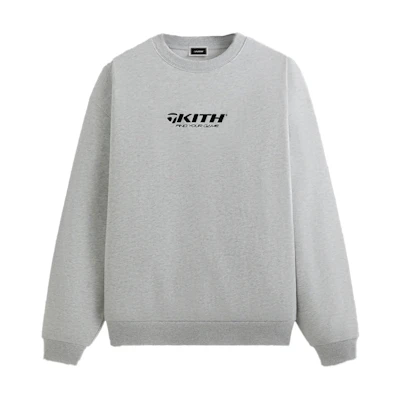 KITH TaylorMade SS24 Oversized Lettering Long Sleeve Sweatshirt Gray Unisex KHM032300-002