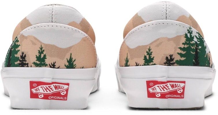 KITH x Vans Vault OG Classic Slip-On LX 'Treescape' VN0A45JK6CD Details for KITH x Vans Vault OG Classic Slip-On LX 'Treescape' VN0A45JK6CD