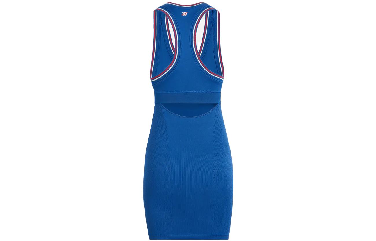 Lookbook Vestido Slim Sin Mangas Azul con Logo de KITH x Wilson. W91W314329WNVJ
