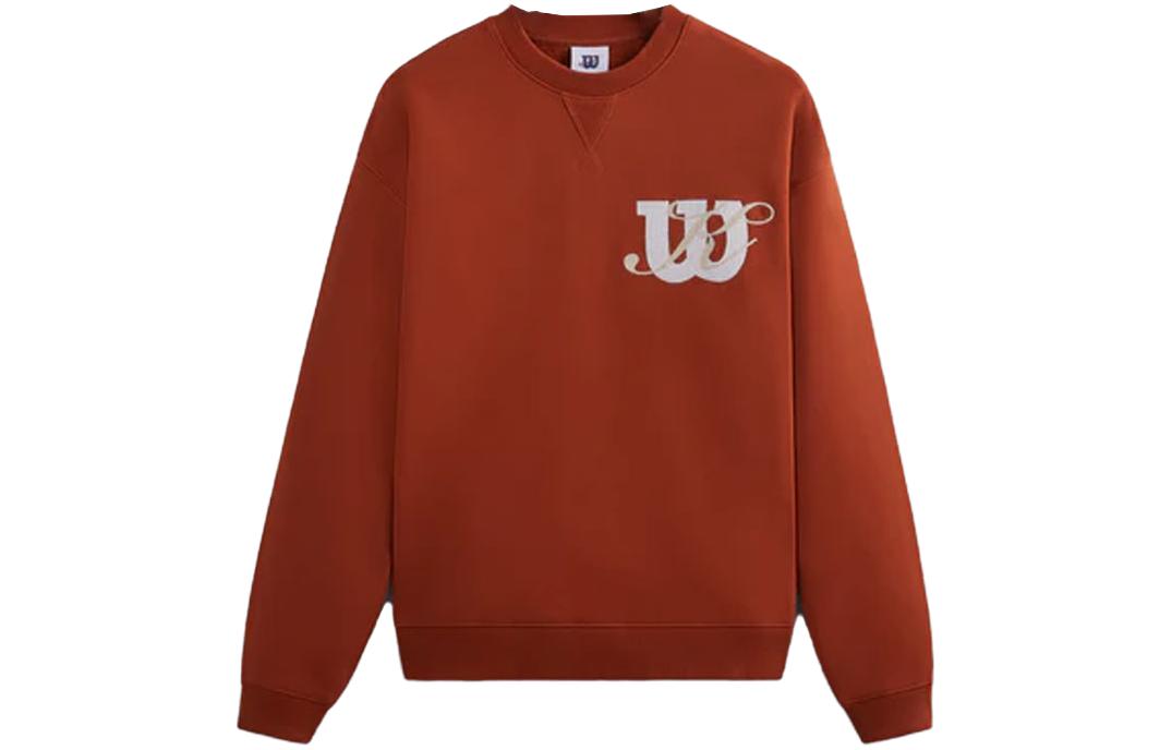 KITH Wilson Letter Print Crewneck Sweatshirt Red Clay KHM031202-818