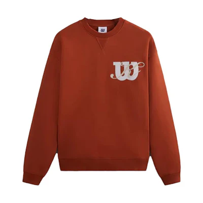 KITH Wilson Letter Print Crewneck Sweatshirt Red Clay KHM031202-818
