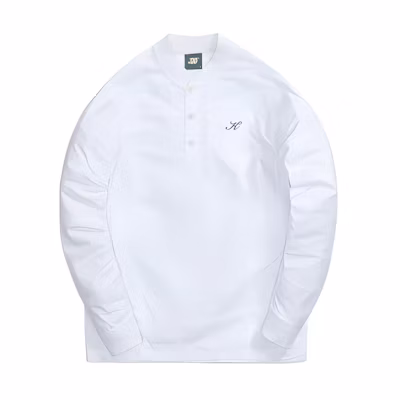 KITH Wilson Pearson Henley Pullover Sweatshirt White KHM030259-101
