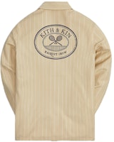 KITH x Wilson 條紋針織教練外套 淺灰色 - 標誌翻領設計 KHM010074-210 Order KITH x Wilson 條紋針織教練外套 淺灰色 - 標誌翻領設計 KHM010074-210