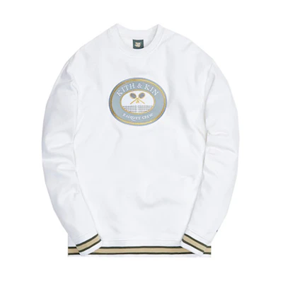 KITH Wilson Racquet Crewneck Sweatshirt White - Collaborative Design KHM030081-101