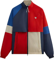 KITH x Wilson SS23 Colorblock Embroidered Letter Track Jacket Multicolor KHM010296-818 KITH x Wilson SS23 Colorblock Embroidered Letter Track Jacket Multicolor KHM010296-818