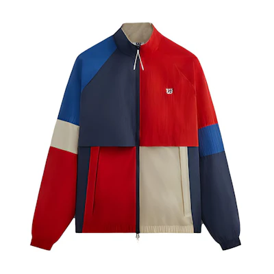 KITH Wilson SS23 Colorblock Embroidered Letter Track Jacket Multicolor KHM010296-818