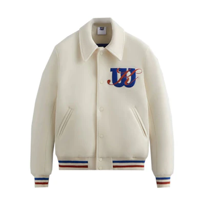 KITH Wilson SS23 Colorblock Letter Button-Up Jacket White Mens KHM010293-114