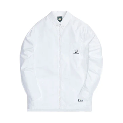 KITH Wilson Tighe Collared Zip Jacket White - Collaborative Shirt KHM030076-101