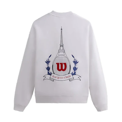 KITH Wilson White Embroidered Logo Crewneck Sweatshirt KHM031201-101