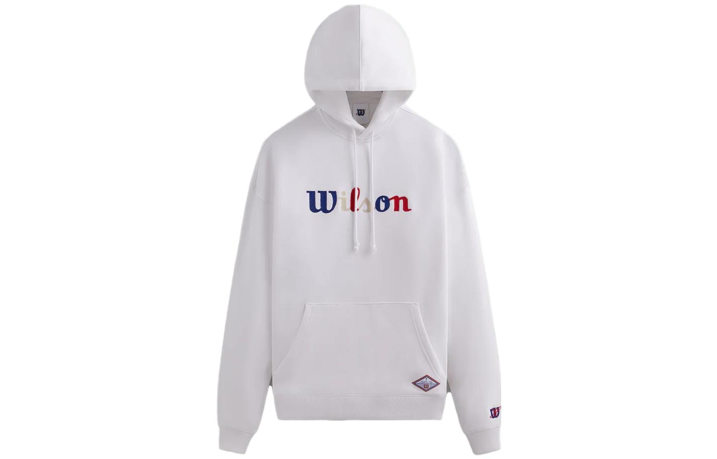 KITH Wilson White Hoodie with Letter Print Design KHM031204-101