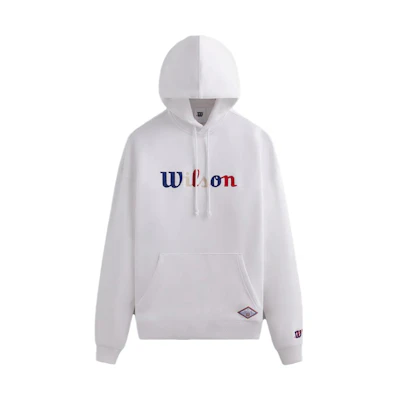 KITH Wilson White Hoodie with Letter Print Design KHM031204-101