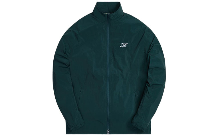 KITH Wilson Windsor Panelled Track Jacket Green - Zip-Up Logo Jacket KHM010075-302