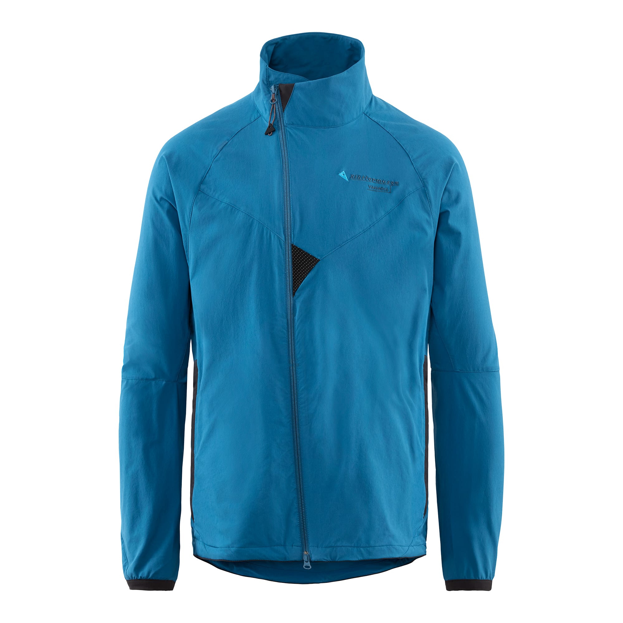 KLATTERMUSEN  Blue Solid Color High-Neck Zip Jacket 10639M01