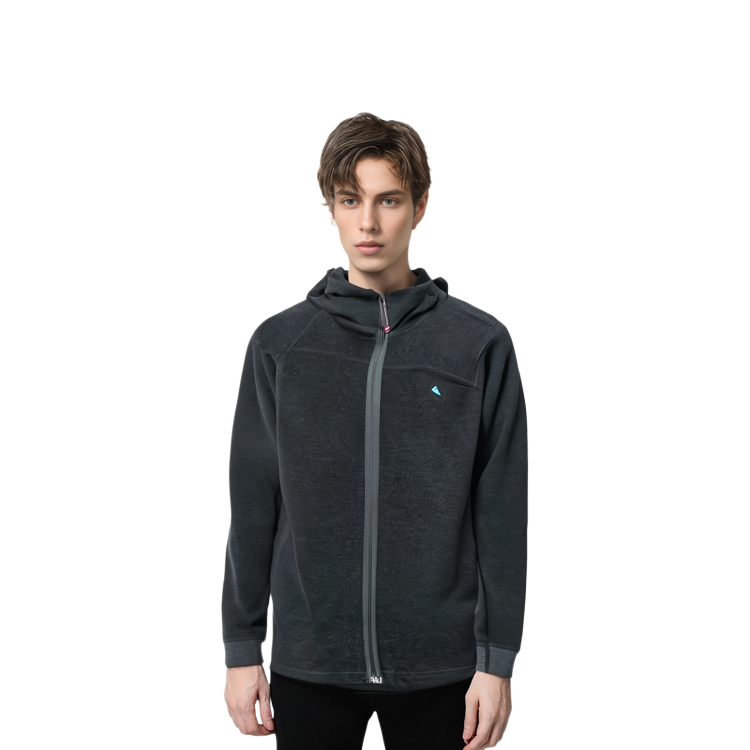 Lookbook KLATTERMUSEN Hödur连帽黑色拉链连帽衫夹克 10038
