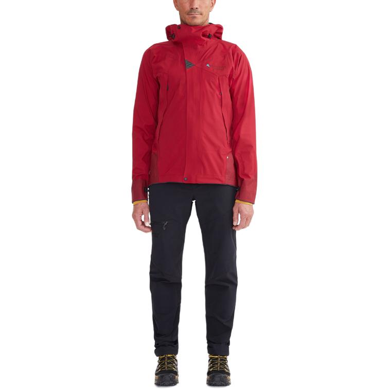 Shop KLATTERMUSEN Hermod 黑色直筒刺繡Logo休閒長褲 15575M82