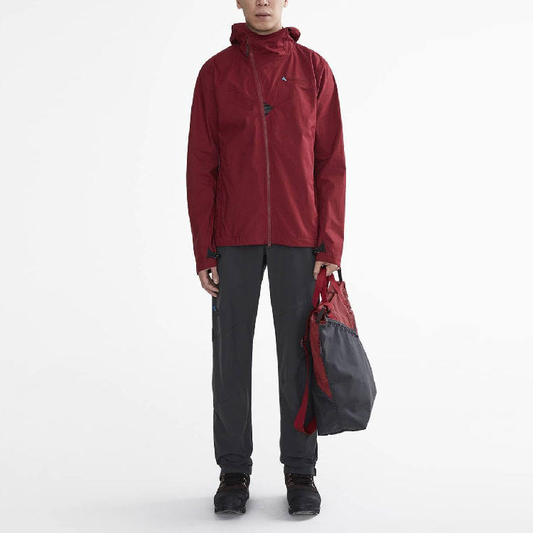Lookbook Jaket Kalis Air KLATTERMUSEN LORIDE 2.0 dengan Hood untuk Aktiviti Luar. 10628M