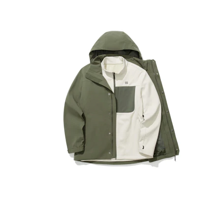 Kolon Sport 24Nature Series 3-in-1 Waterproof Windproof Jacket LHJK2WNT33