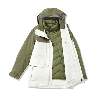KOLON SPORT 3-in-1 Waterproof Windproof Jacket with Detachable Down Liner. LHJK3WTT51