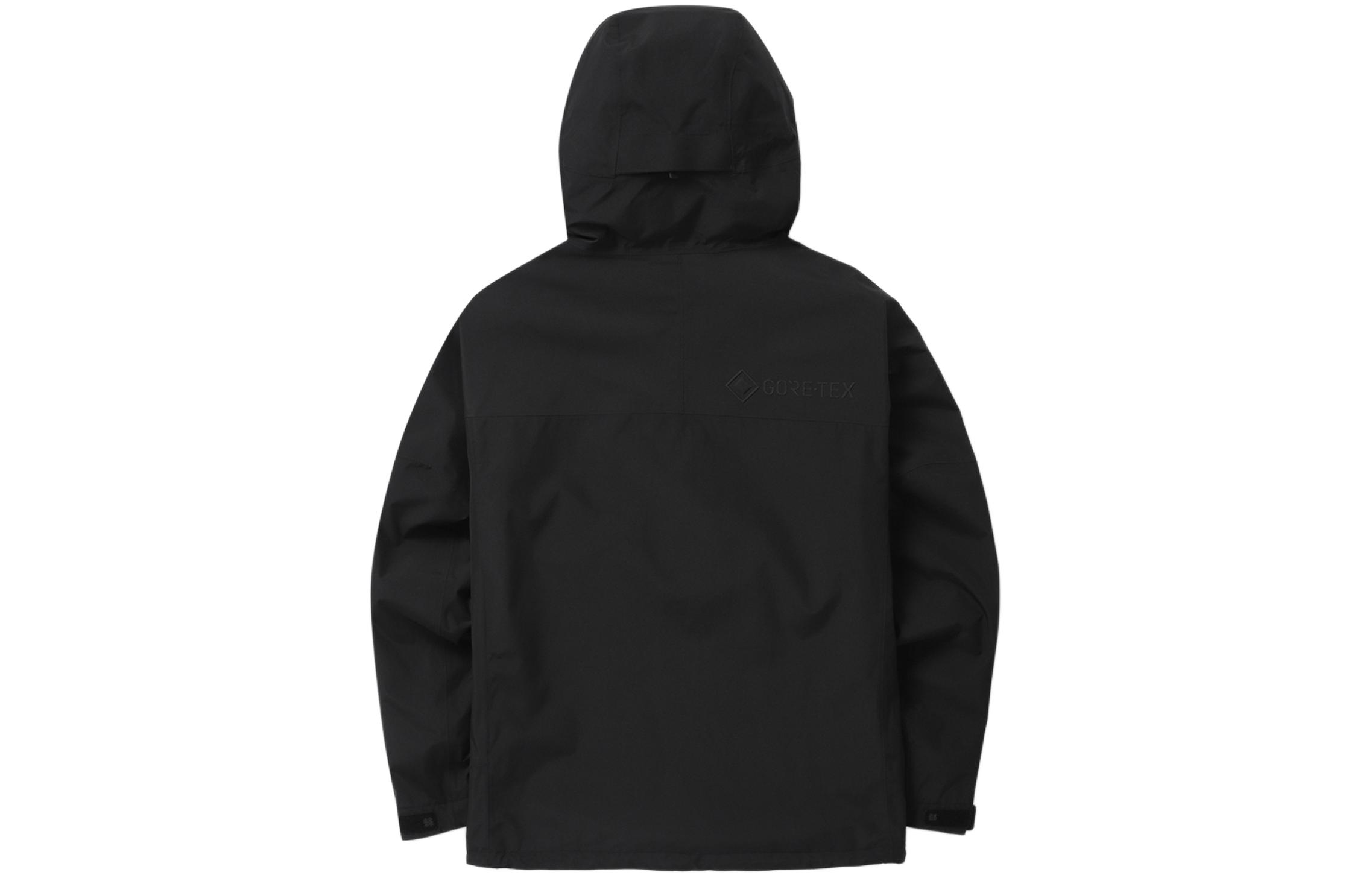 Lookbook 코오롱스포츠 고어텍스 방수 방풍 후드 자켓 - 블랙. JWJGW23211BLK