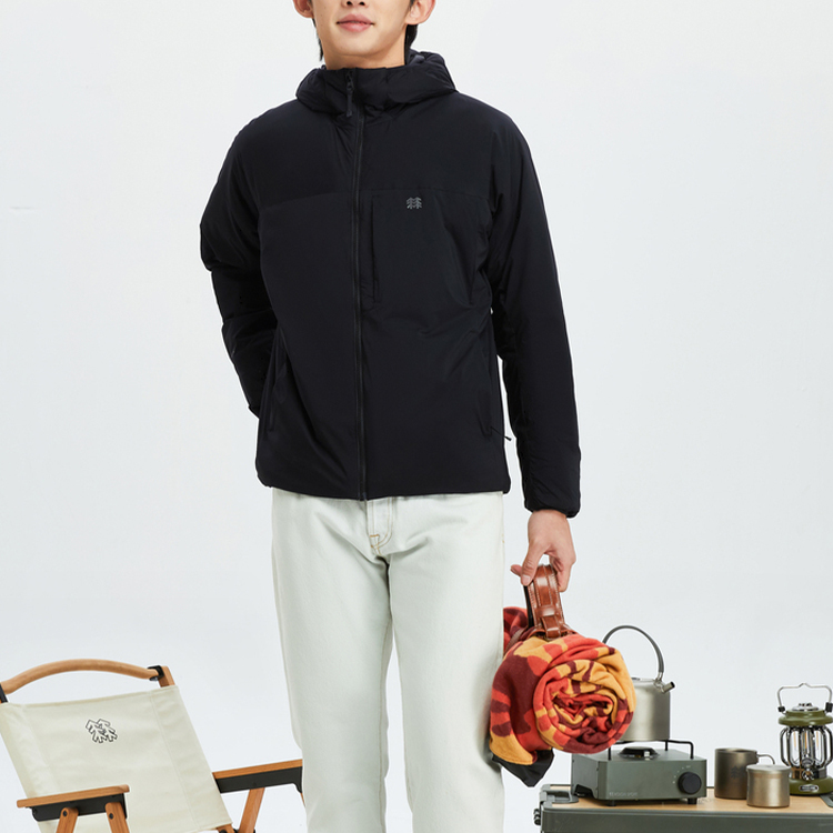 Shop KOLON SPORT フード付きジップアップジャケット 長袖カジュアルコットンアウター LHPJ3WTK25