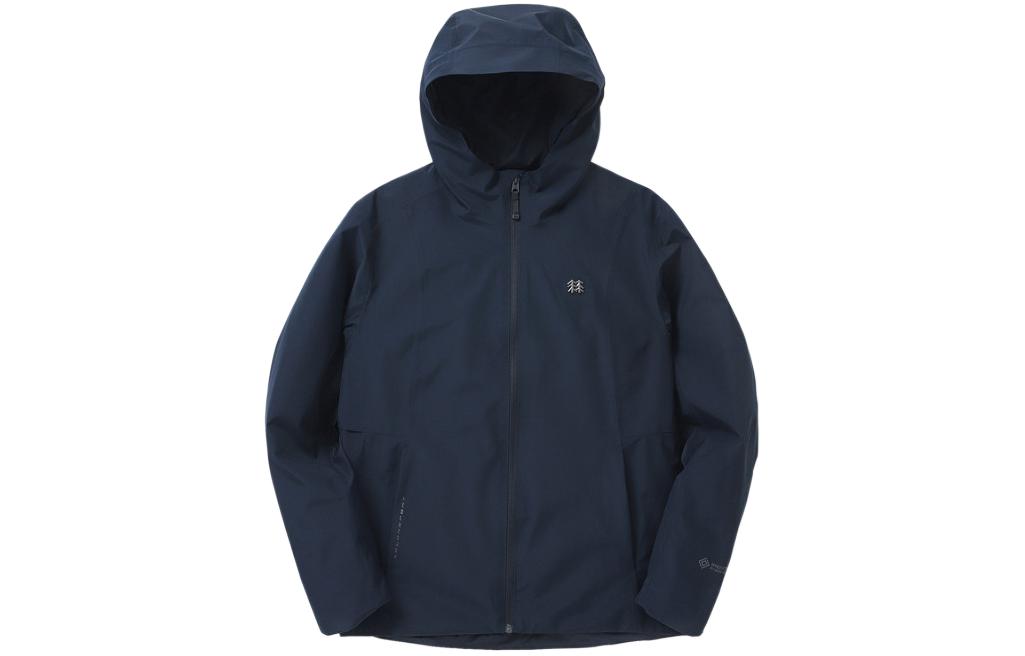 Order 可隆运动纯色拉链连帽夹克 - 海军蓝 6MJWX24101-NAY