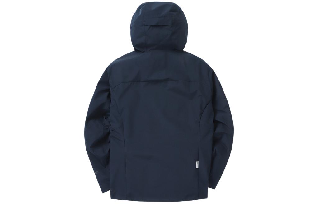 Lookbook 可隆运动纯色拉链连帽夹克 - 海军蓝 6MJWX24101-NAY