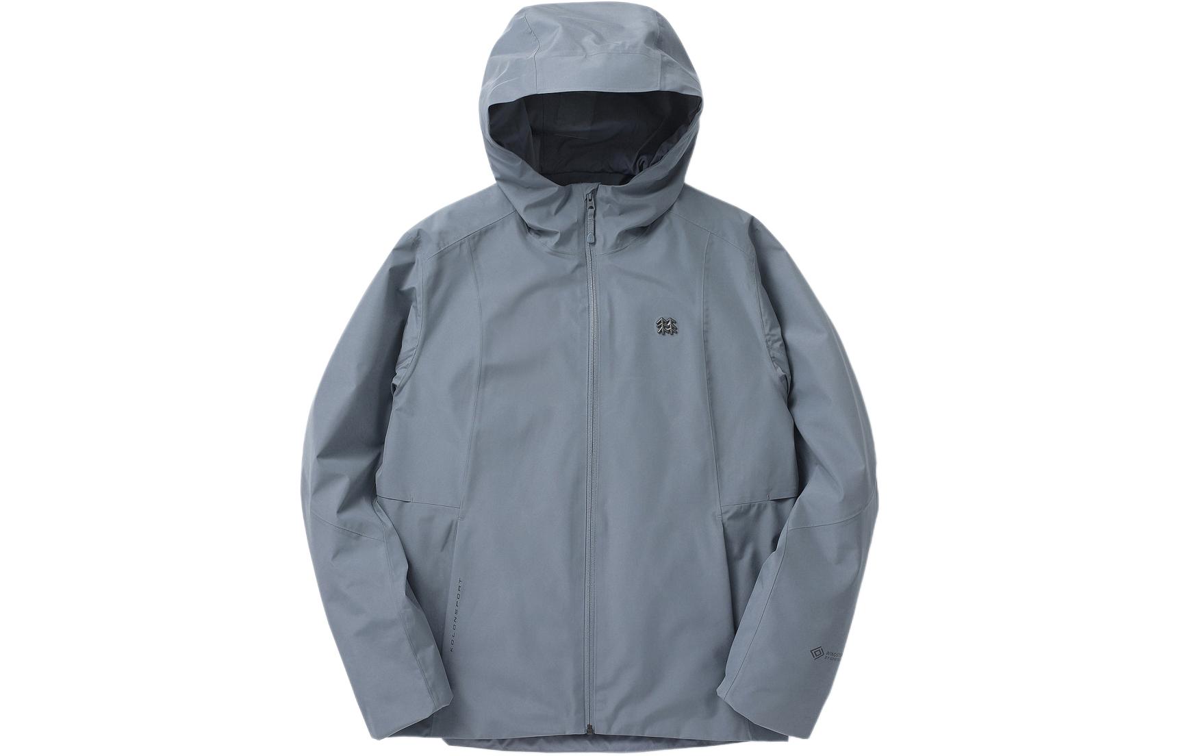 KOLON SPORT  Waterproof Hooded Windbreaker Jacket Gray Blue 6MJWX24101-BGY