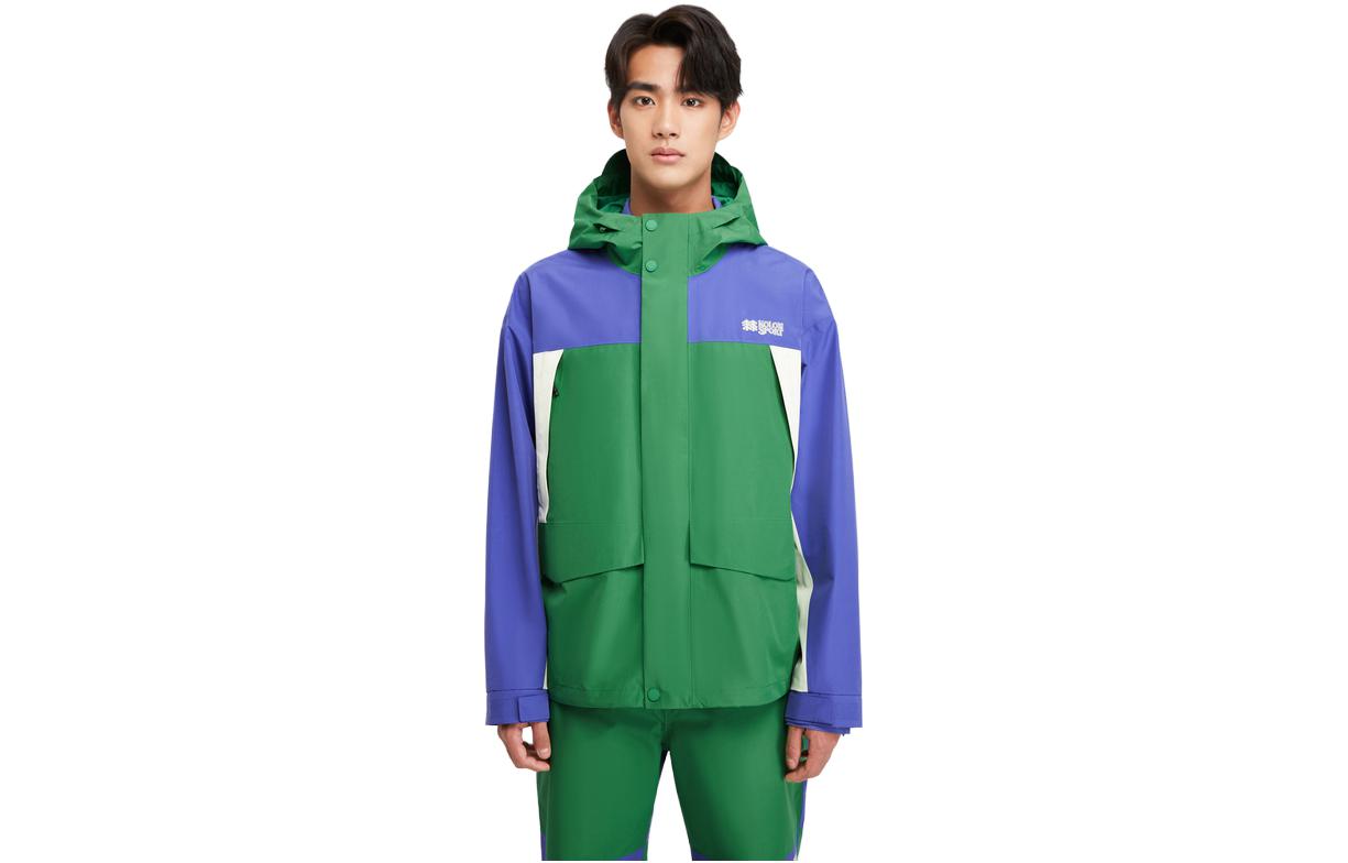 Kolon Sport Archive Waterproof Green Jacket for Men Casual Sportswear LHGJ3WT737