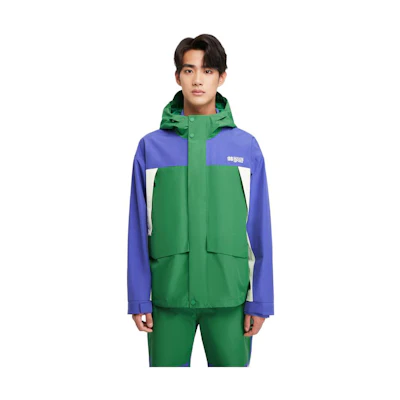 Kolon Sport Archive Waterproof Green Jacket for Men Casual Sportswear LHGJ3WT737