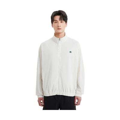 KOLON SPORT Beige Outdoor Zip-Up Jacket with Stand Collar LHJK3MTK79
