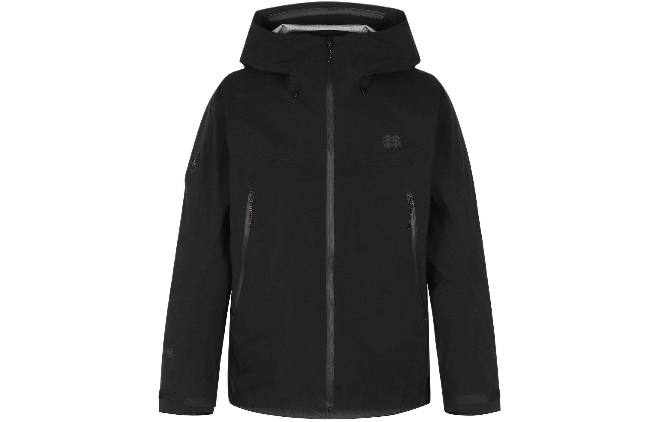 KOLON SPORT Black Embroidered Logo Hoodie Jacket JWJGX24001-BLK